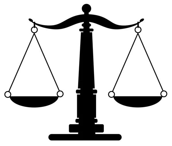 Ваги правосуддя — стоковий вектор