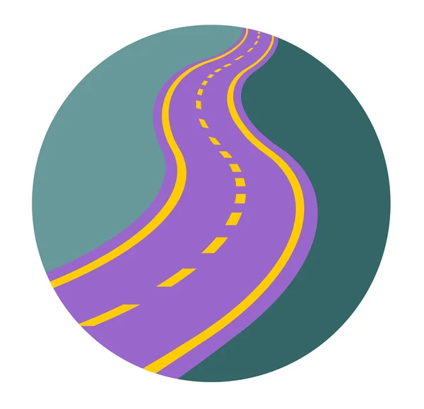 Winding road — Stock Vector