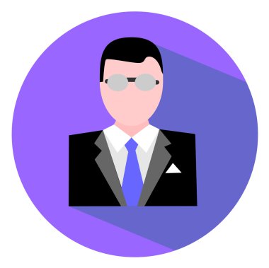 Gözlüklü bir adam iş