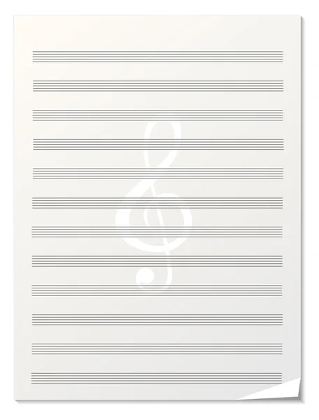 Papel de nota para notas musicais — Vetor de Stock