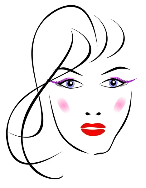 Beautiful girl face — Stock Vector