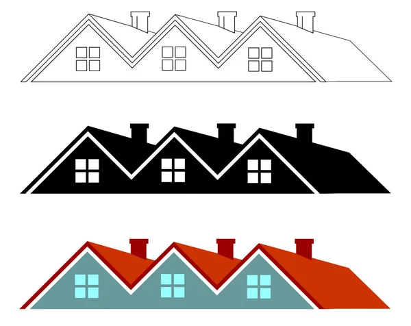 Group of houses — Stock Vector