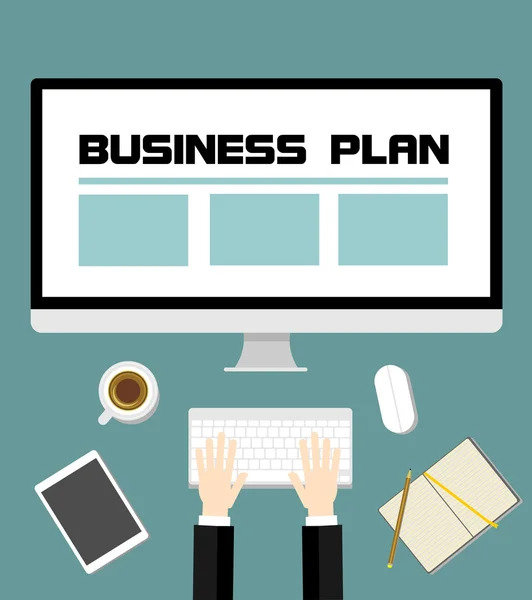 Business-Plan-Strategie — Stockvektor