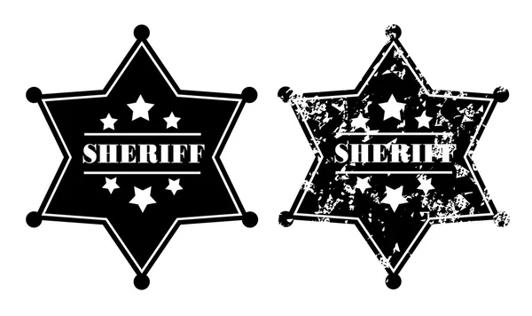 Insignias del sheriff — Vector de stock