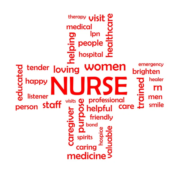 Nurse Word Cloud Concept — Stock Vector