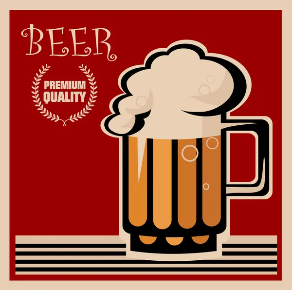 Retro beer poster — Stock Vector