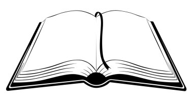 Beyaz arkaplanda izole edilmiş kitap