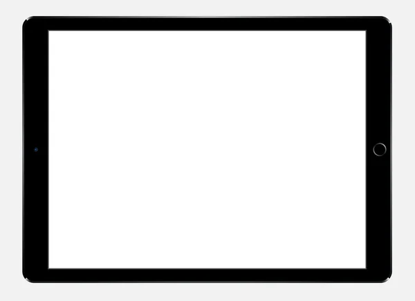 Совершенно новый реалистичный черный планшет — стоковый вектор