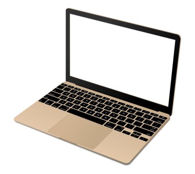 Modern dizüstü benzer macbook vektör eps 10 Üstten Görünüm