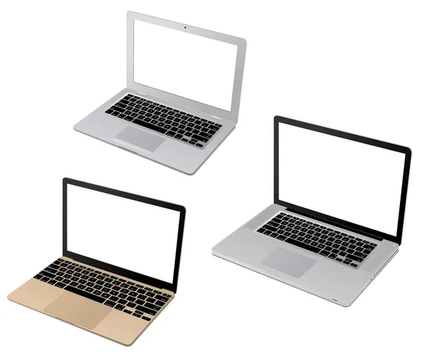 Collezione laptop Apple — Vettoriale Stock