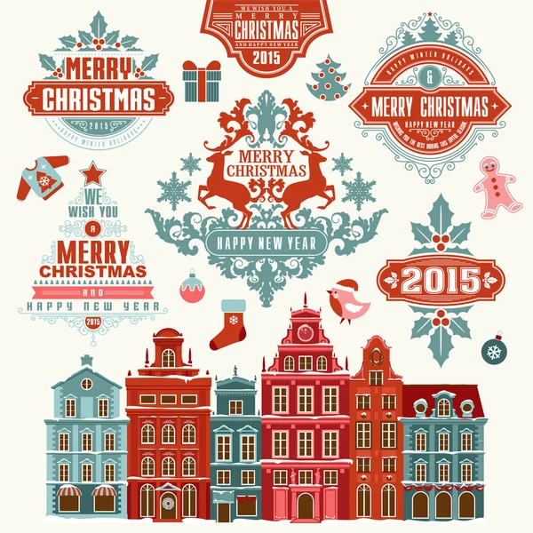 Christmas typografiska och kalligrafiska element — Stock vektor