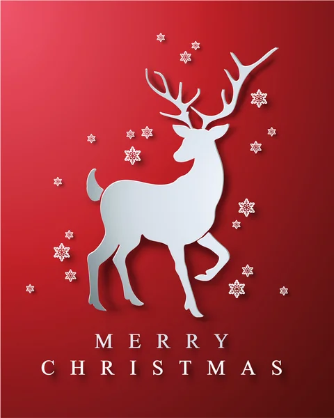 Karácsonyi és szilveszteri kártya-val szarvas Jogdíjmentes Stock Illusztrációk