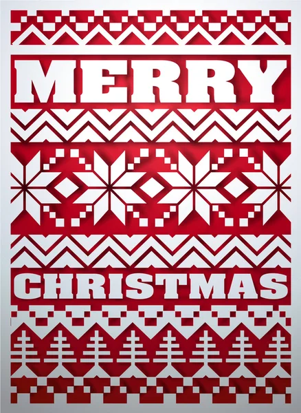Karácsonyi képeslap-mintás pulóver Vektor Grafikák