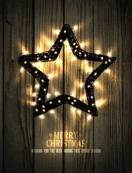 Karácsonyi csillag készült led lámpák Jogdíjmentes Stock Illusztrációk