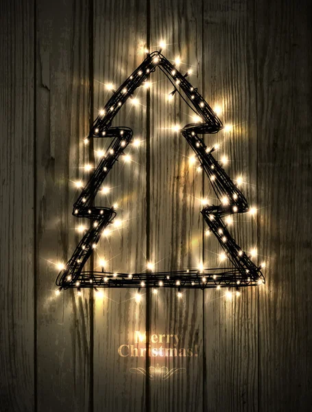 Christmas tree led fények készült Jogdíjmentes Stock Vektorok