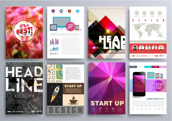 デザイン テンプレートの設定 — ストックベクタ