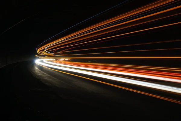 Lumières intéressantes et abstraites en orange, rouge, jaune et blanc — Photo