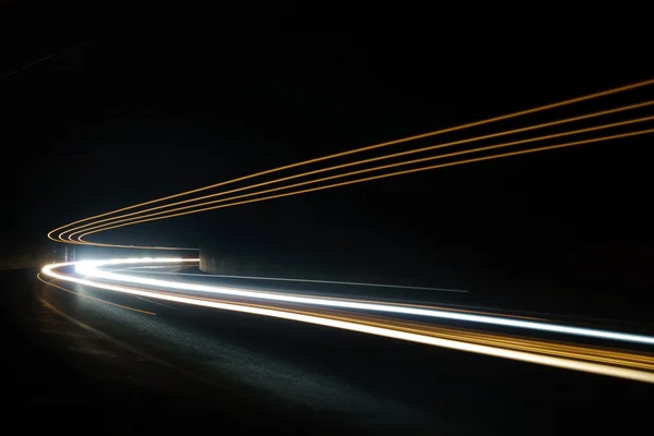 Lumières intéressantes et abstraites en vert, jaune et blanc — Photo