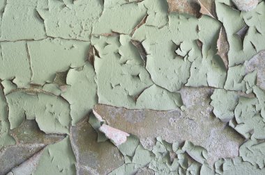 Yatay grunge arka plan - kırık boya ile kaplı duvar