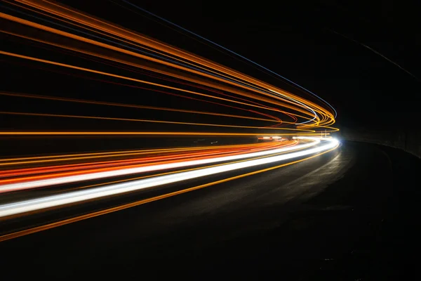 Lumières intéressantes et abstraites en orange, rouge, jaune et blanc — Photo