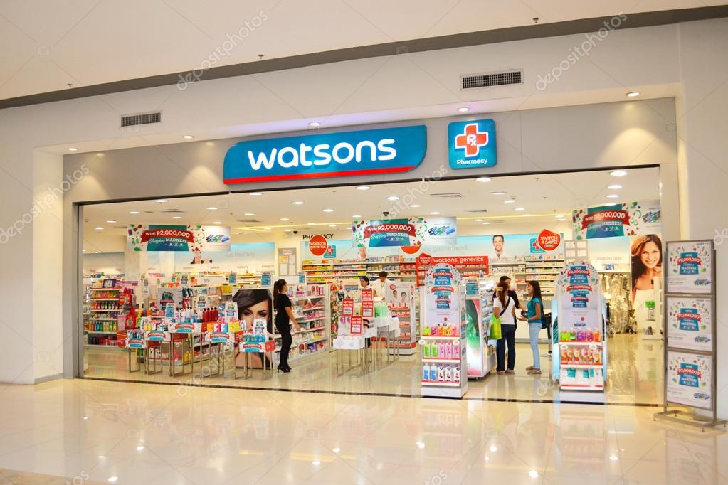 DAVAO PHILIPPINES - FEBRUARY 02: Watsons personal care store on February 2nd 2015. Watsons is one of the most famous health & beauty care stores in the far east since 1828.