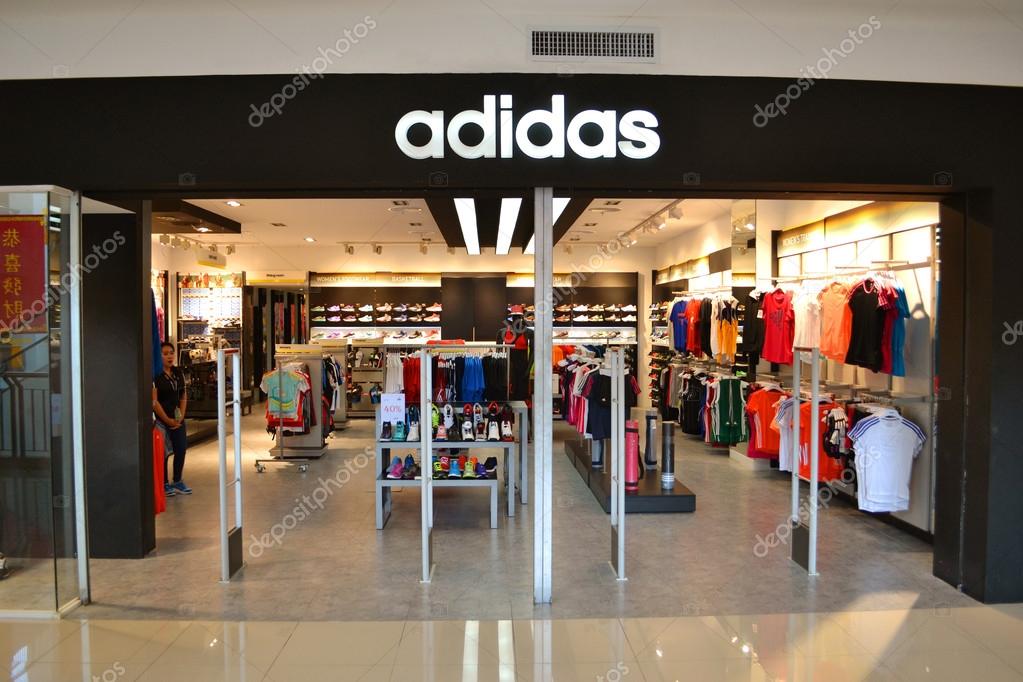 DAVAO PHILIPPINES - FEBRUARY 02: Adidas sports shop in Gaisano mall on February 2nd 2015. Adidas is one of the most famous sports wear specialists allover the world.