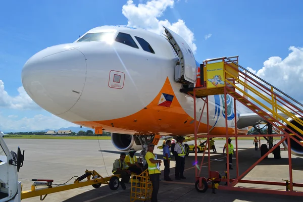 Cebu Pacific samolocie — Zdjęcie stockowe