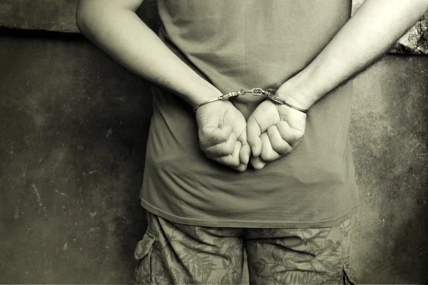 Arrested big guy — Stock Photo, Image