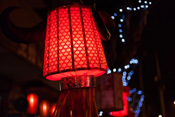 Экспонаты фонарей во время фестиваля Фонарей — стоковое фото