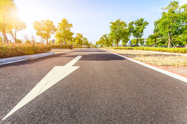 室外停车场路 — 图库照片