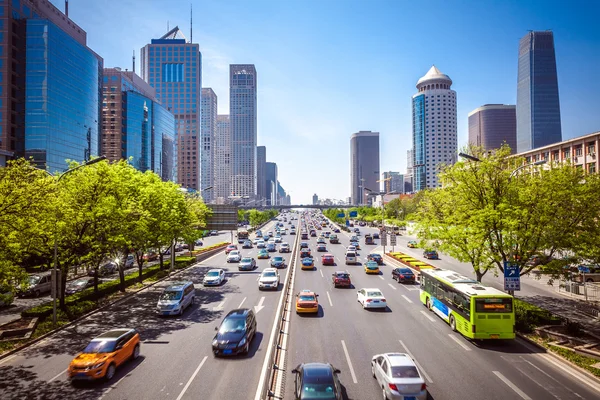 The central business district in beijing,China — Stock Photo, Image