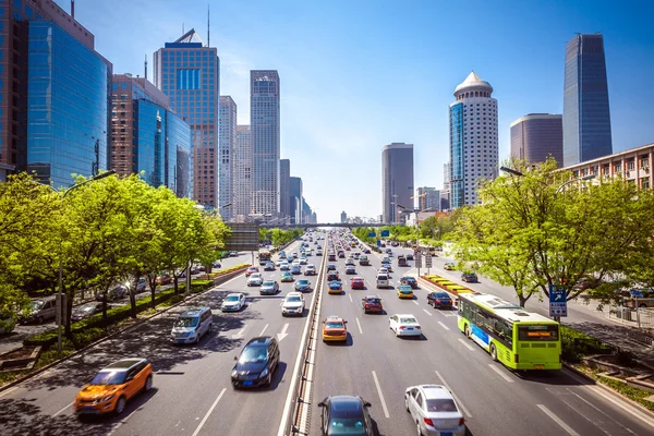 Het central business district in beijing, China — Stockfoto