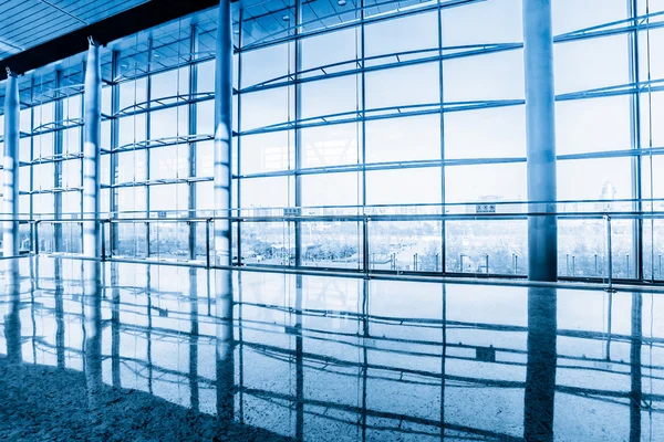 Glass wall in the office building — Stock Photo, Image