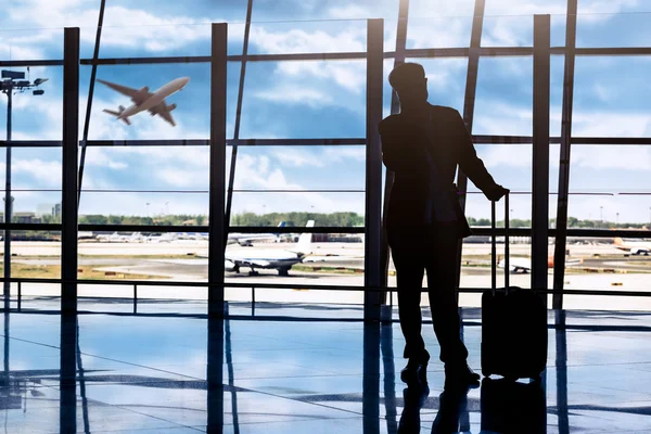 Passagier in de luchthaven van Peking Stockfoto