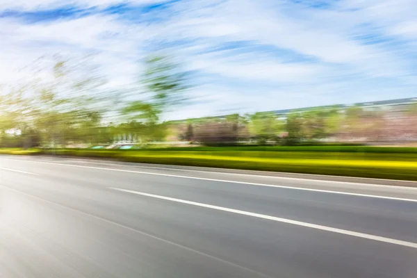 Autó vezetés road, motion blur — Stock Fotó