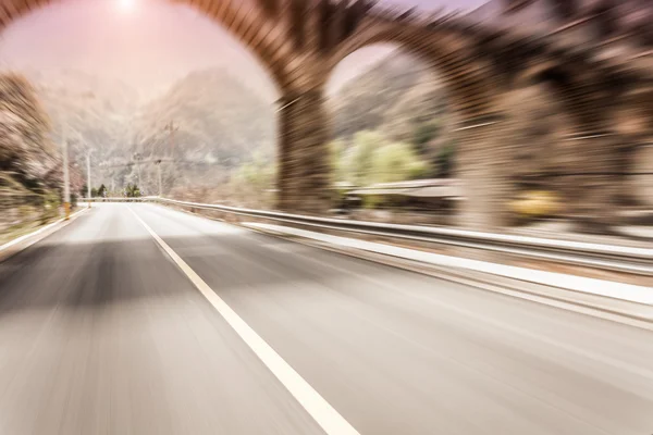 Motion blur of the highway road — Stock Photo, Image