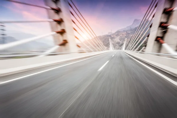 Hareket Bulanıklığı Otoban yol — Stok fotoğraf