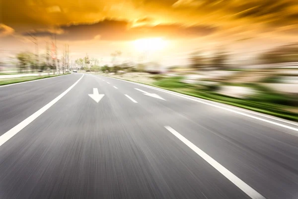 Bewegungsunschärfe der Autobahn — Stockfoto