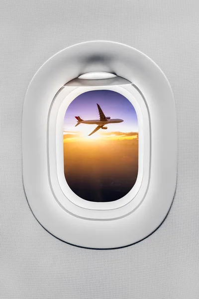 Okna letadlo — Stock fotografie