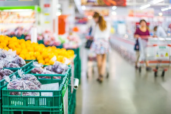 Supermercato sfondo sfocatura — Foto Stock