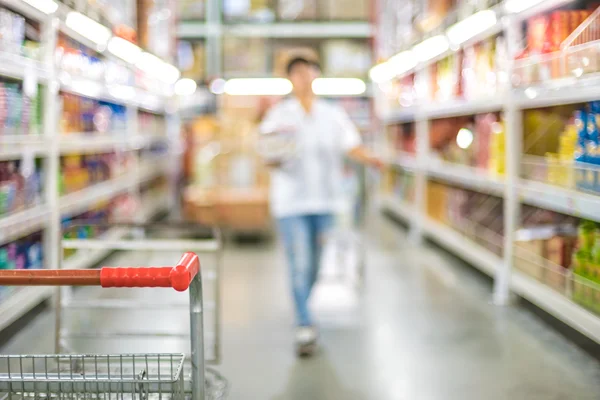 Supermarket blur background — Stock Photo, Image