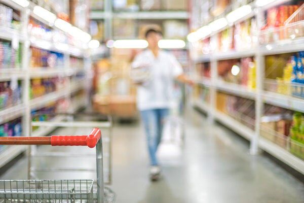 Supermarket blur background