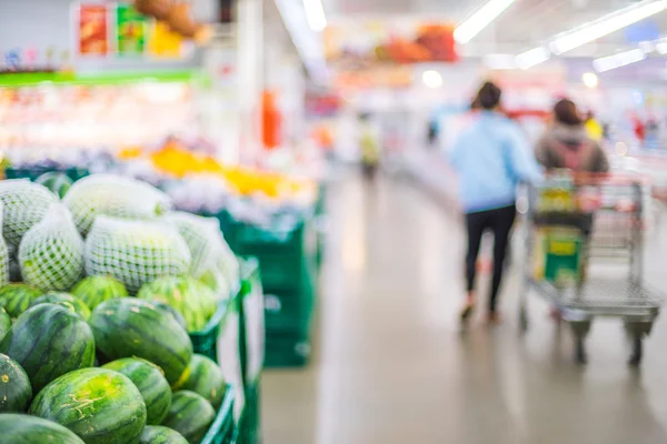 Fundo de borrão de supermercado — Fotografia de Stock