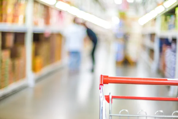 Fundo de borrão de supermercado — Fotografia de Stock