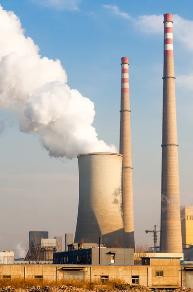 Chimney of power plant — Stock Photo, Image