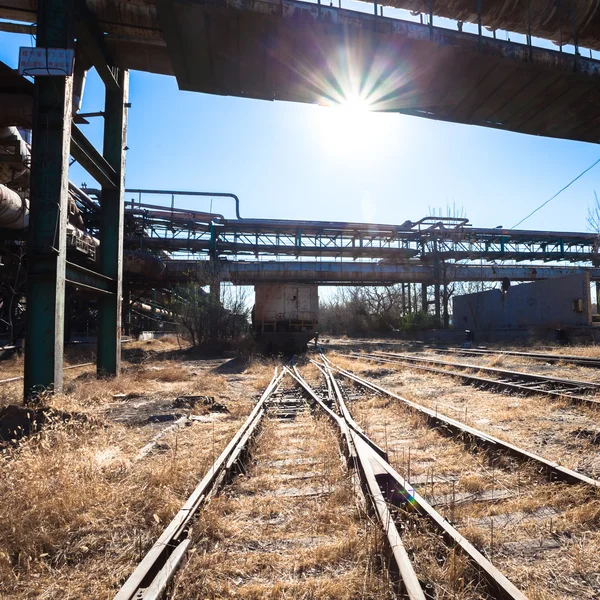 Heavy industry factory pipelines — Stock Photo, Image