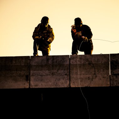 İnşaat İşçileri siluet