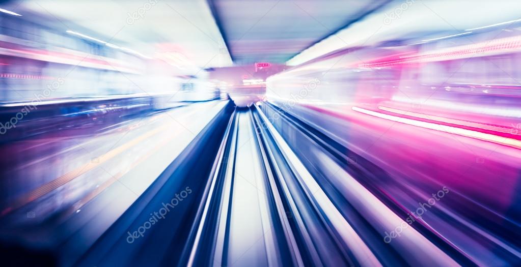 Abstract train moving