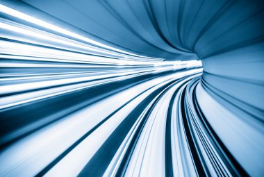 soyut tren tünel içinde hareket