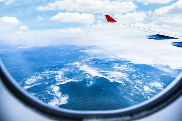 Airplane in the sky — Stock Photo, Image